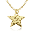 Star Flat Stencil Shaped Silver Necklace SPE-5264